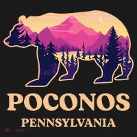 Poconos Mountains Pennsylvania Pa Bear Hiking Souvenirs Mousepad thumb 1