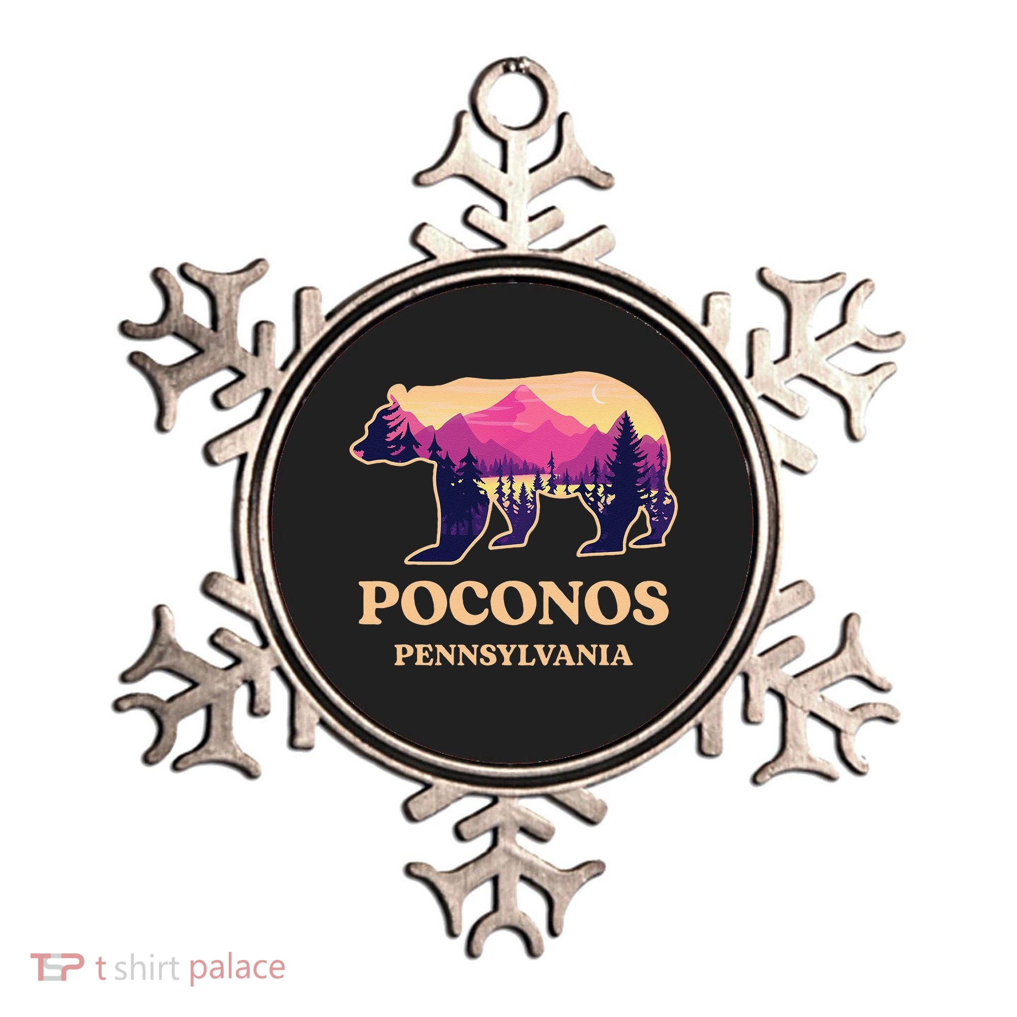 Poconos Mountains Pennsylvania Pa Bear Hiking Souvenirs Ornament