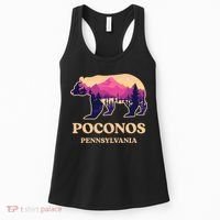 Poconos Mountains Pennsylvania Pa Bear Hiking Souvenirs Women's Tank Top thumb 0