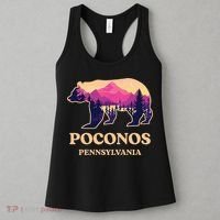 Poconos Mountains Pennsylvania Pa Bear Hiking Souvenirs Women's Tank Top thumb 3
