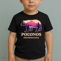Poconos Mountains Pennsylvania Pa Bear Hiking Souvenirs Toddler T-Shirt thumb 2