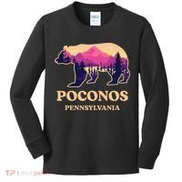 Poconos Mountains Pennsylvania Pa Bear Hiking Souvenirs Kids Long Sleeve Shirt thumb 0