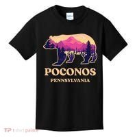 Poconos Mountains Pennsylvania Pa Bear Hiking Souvenirs Kids T-Shirt thumb 0