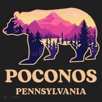 Poconos Mountains Pennsylvania Pa Bear Hiking Souvenirs Kids Plaid Pajama Set thumb 2
