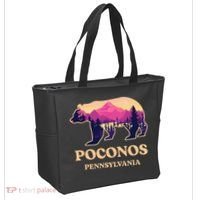 Poconos Mountains Pennsylvania Pa Bear Hiking Souvenirs Tote Bag thumb 2