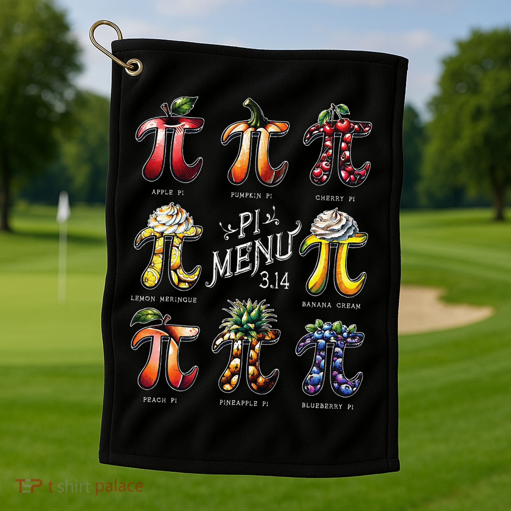 Pi Menu Pi Day 3 Golf Towel