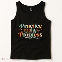 Practice Makes Progress Over Perfection Positive Motivation Tank Top thumb 2