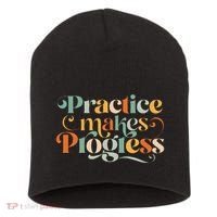 Practice Makes Progress Over Perfection Positive Motivation Short Acrylic Beanie thumb 0