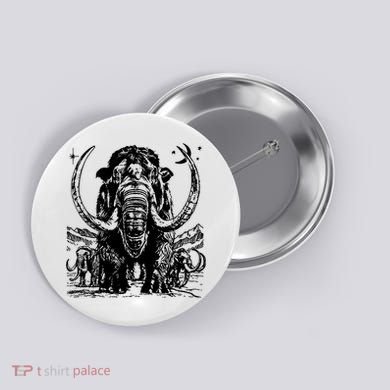 Prehistoric Mammoth Button