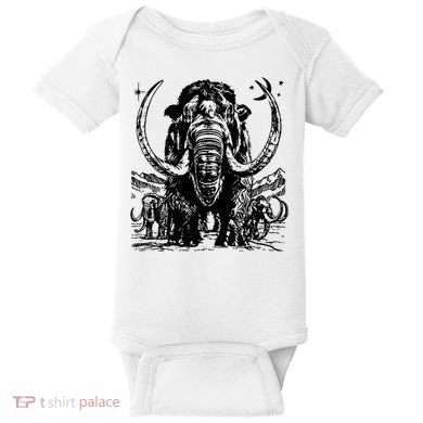Prehistoric Mammoth Baby Bodysuit