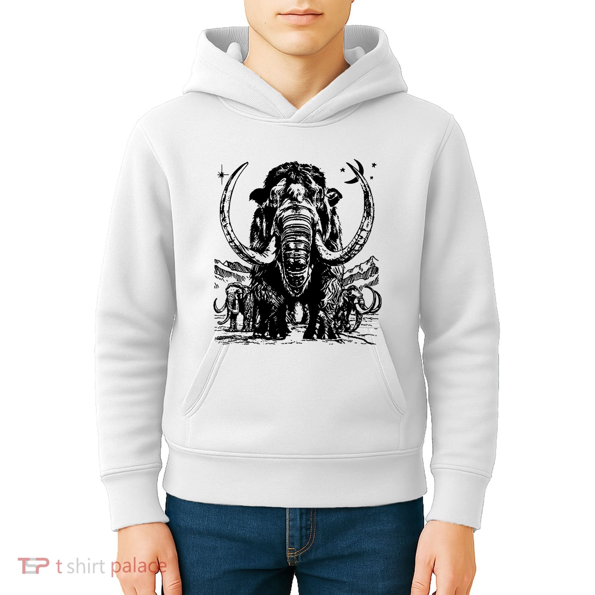 Prehistoric Mammoth Kids Hoodie
