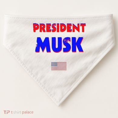 President Musk USA-Made Doggie Bandana