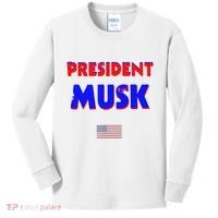 President Musk Kids Long Sleeve Shirt thumb 0