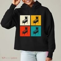 Pinball Machine Pinball Player Retro Ladies Heavyweight Boxy Pullover Hoodie thumb 0