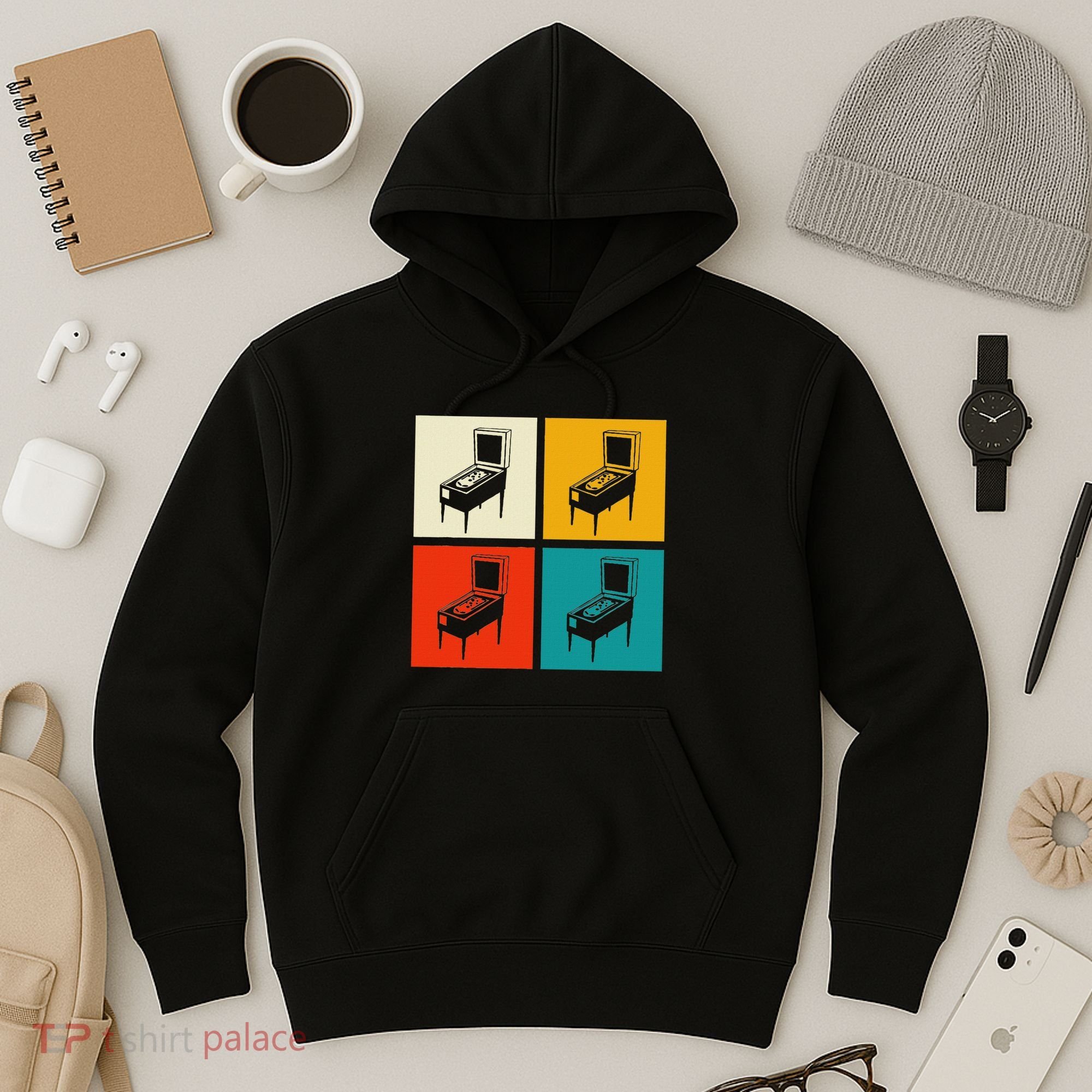 Pinball Machine Pinball Player Retro Hoodie