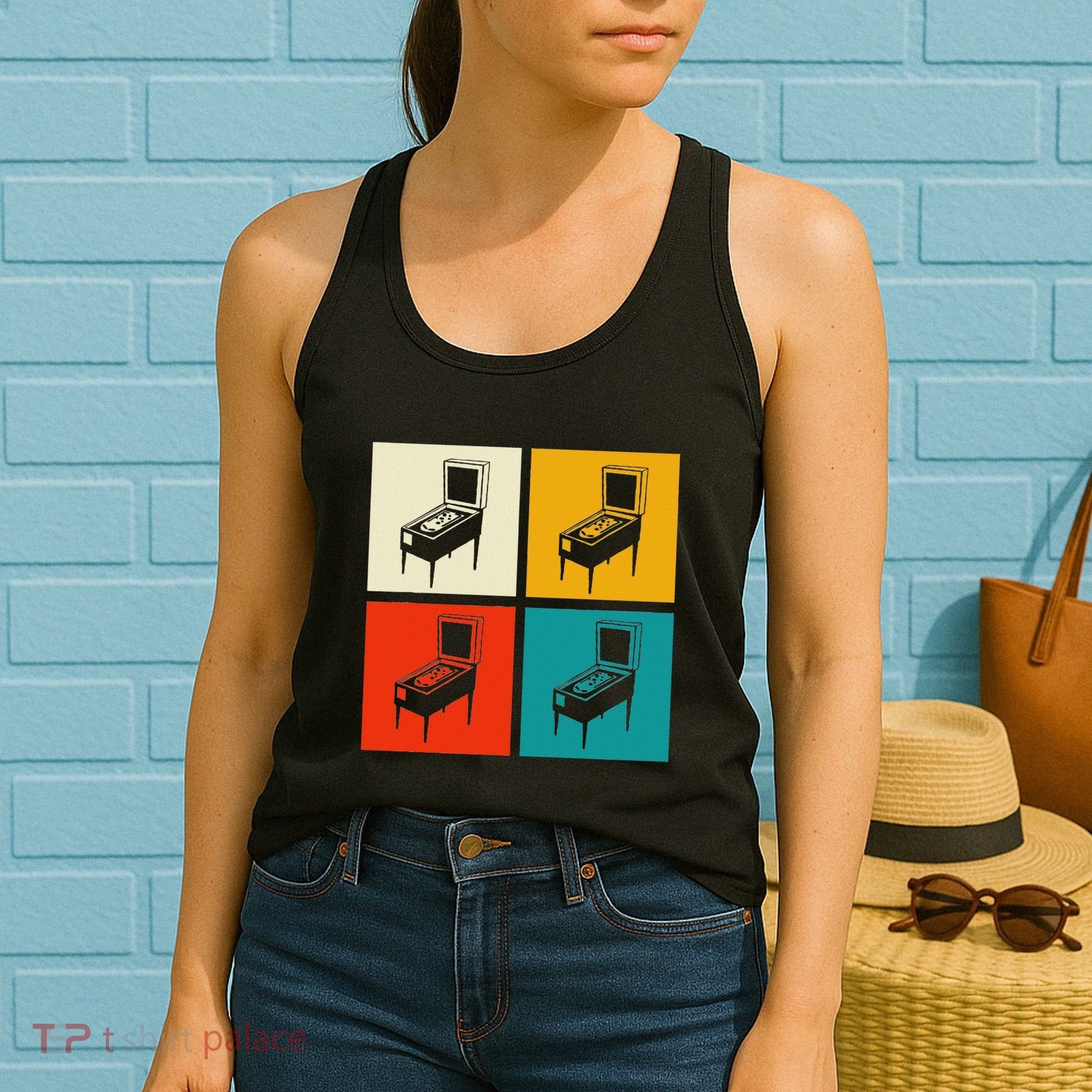 Pinball Machine Pinball Player Retro Women's Tank Top