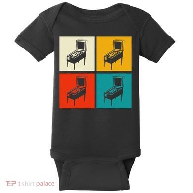 Pinball Machine Pinball Player Retro Baby Bodysuit