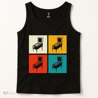 Pinball Machine Pinball Player Retro Tank Top thumb 2