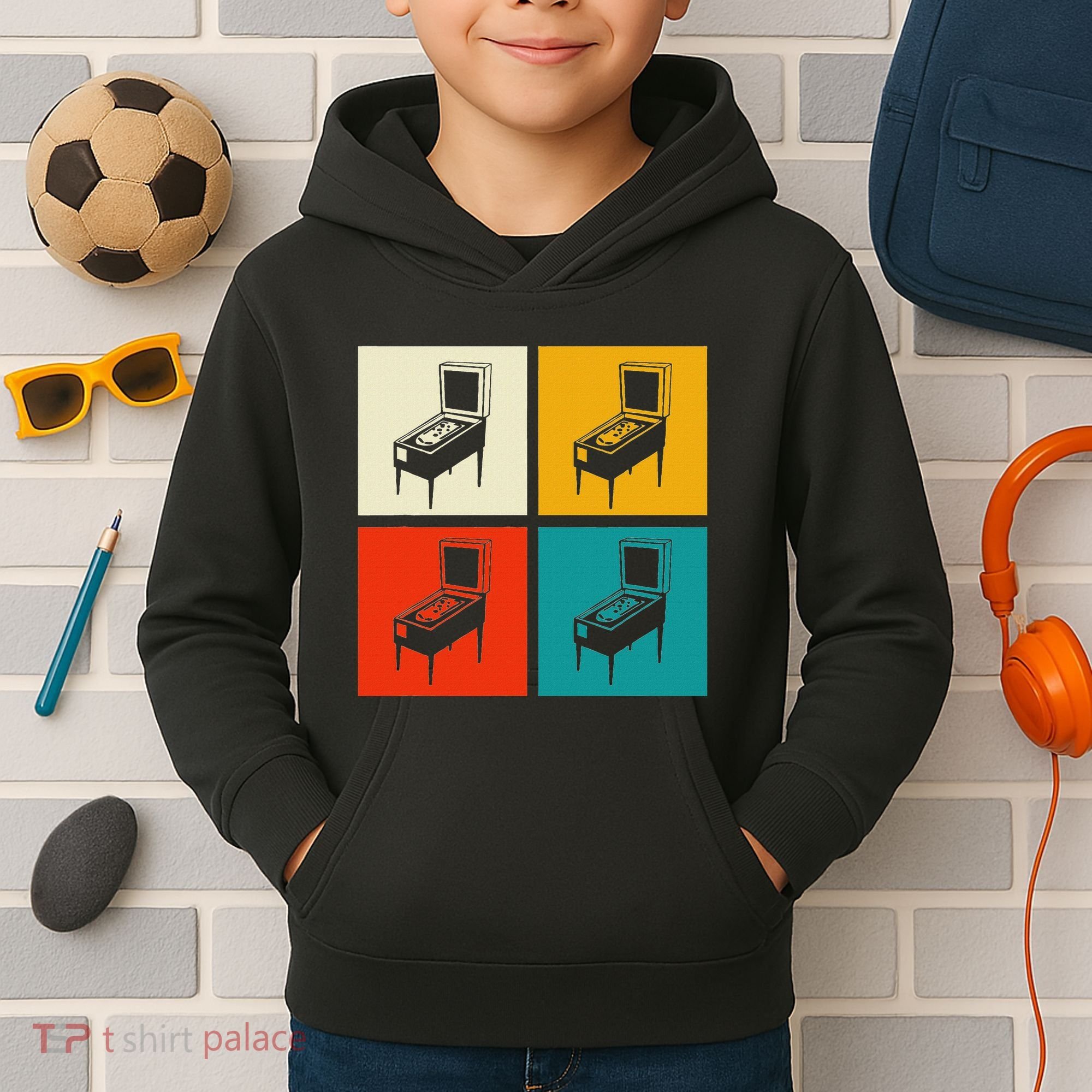 Pinball Machine Pinball Player Retro Kids Hoodie