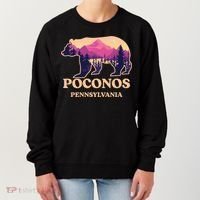 Poconos Mountains Pennsylvania Pa Bear Hiking Souvenirs Women's Sweatshirt thumb 0