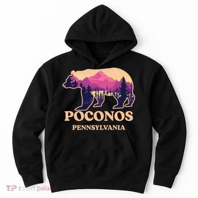 Poconos Mountains Pennsylvania Pa Bear Hiking Souvenirs Hoodie