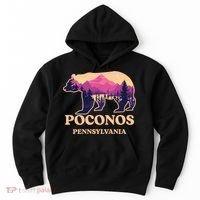 Poconos Mountains Pennsylvania Pa Bear Hiking Souvenirs Hoodie thumb 0