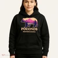 Poconos Mountains Pennsylvania Pa Bear Hiking Souvenirs Hoodie thumb 5