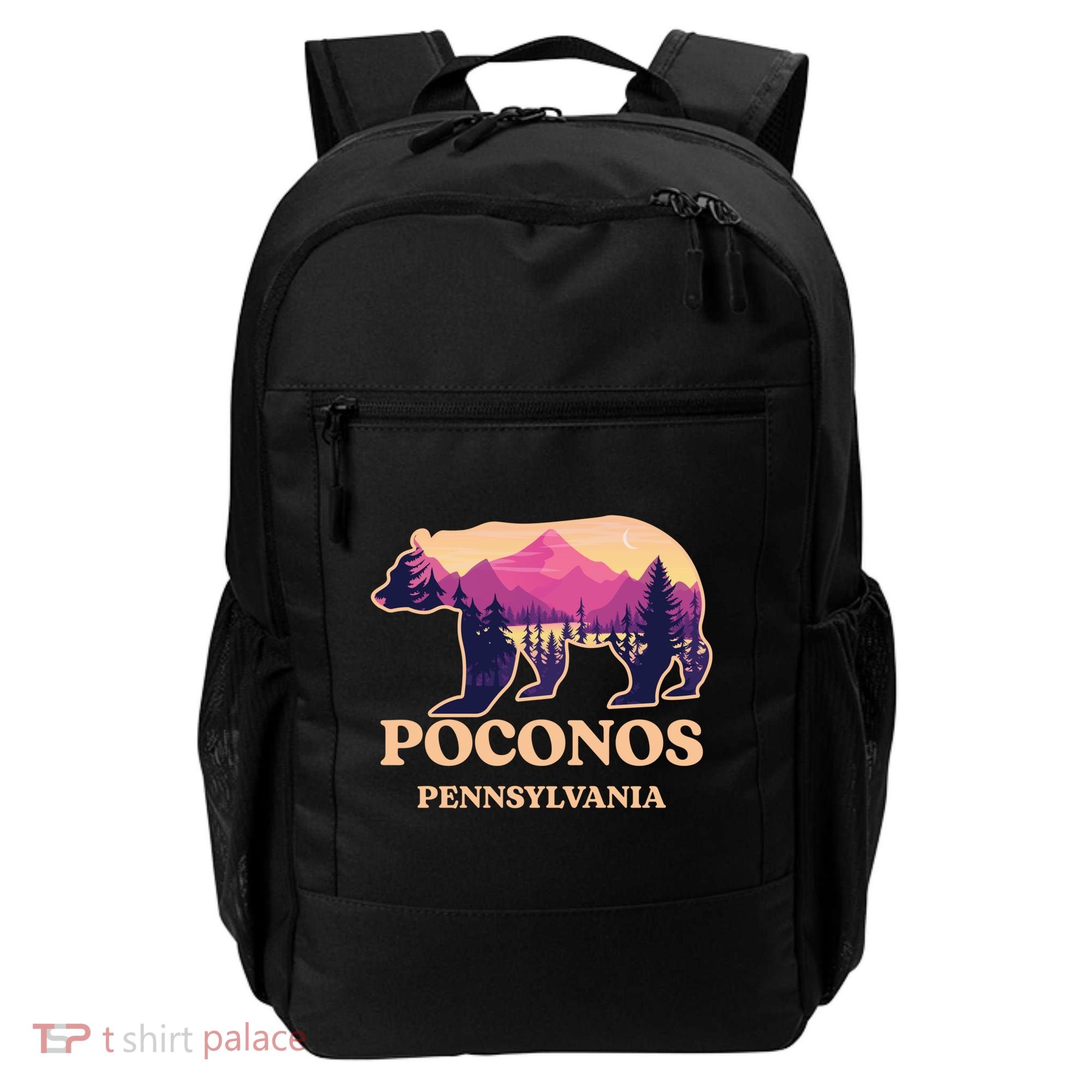 Poconos Mountains Pennsylvania Pa Bear Hiking Souvenirs Backpack