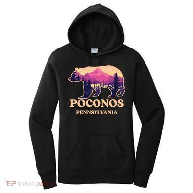 Poconos Mountains Pennsylvania Pa Bear Hiking Souvenirs Women's Hoodie