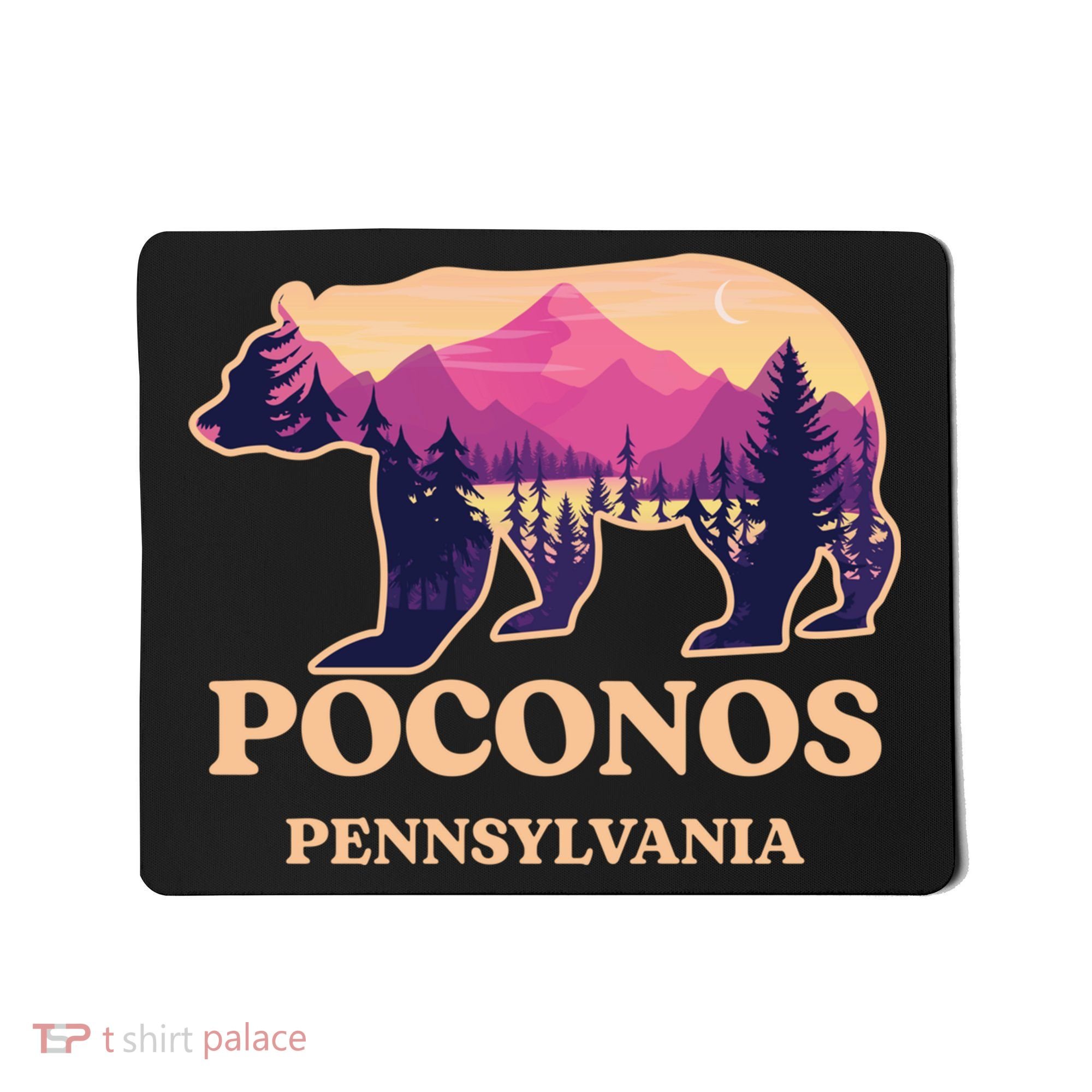 Poconos Mountains Pennsylvania Pa Bear Hiking Souvenirs Mousepad