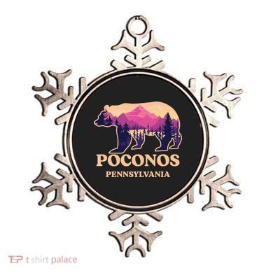 Poconos Mountains Pennsylvania Pa Bear Hiking Souvenirs Ornament