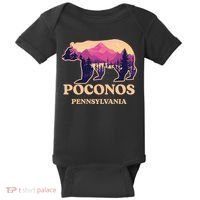 Poconos Mountains Pennsylvania Pa Bear Hiking Souvenirs Baby Bodysuit thumb 0
