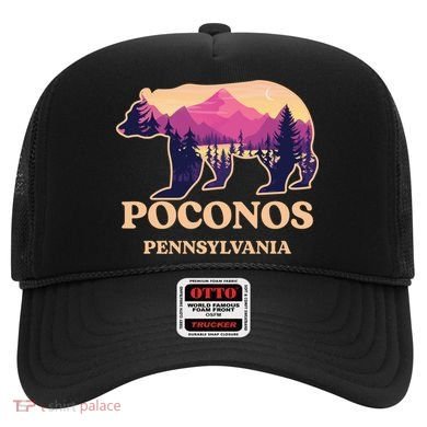 Poconos Mountains Pennsylvania Pa Bear Hiking Souvenirs Hat