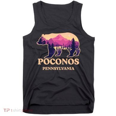 Poconos Mountains Pennsylvania Pa Bear Hiking Souvenirs Tank Top