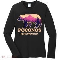 Poconos Mountains Pennsylvania Pa Bear Hiking Souvenirs Women's Long Sleeve Shirt thumb 0