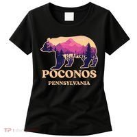 Poconos Mountains Pennsylvania Pa Bear Hiking Souvenirs Women's T-Shirt thumb 0