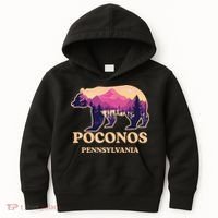 Poconos Mountains Pennsylvania Pa Bear Hiking Souvenirs Kids Hoodie thumb 0