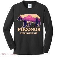 Poconos Mountains Pennsylvania Pa Bear Hiking Souvenirs Kids Long Sleeve Shirt thumb 0