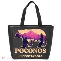 Poconos Mountains Pennsylvania Pa Bear Hiking Souvenirs Tote Bag thumb 0