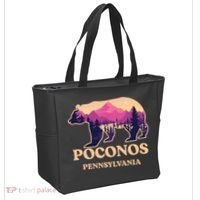 Poconos Mountains Pennsylvania Pa Bear Hiking Souvenirs Tote Bag thumb 2