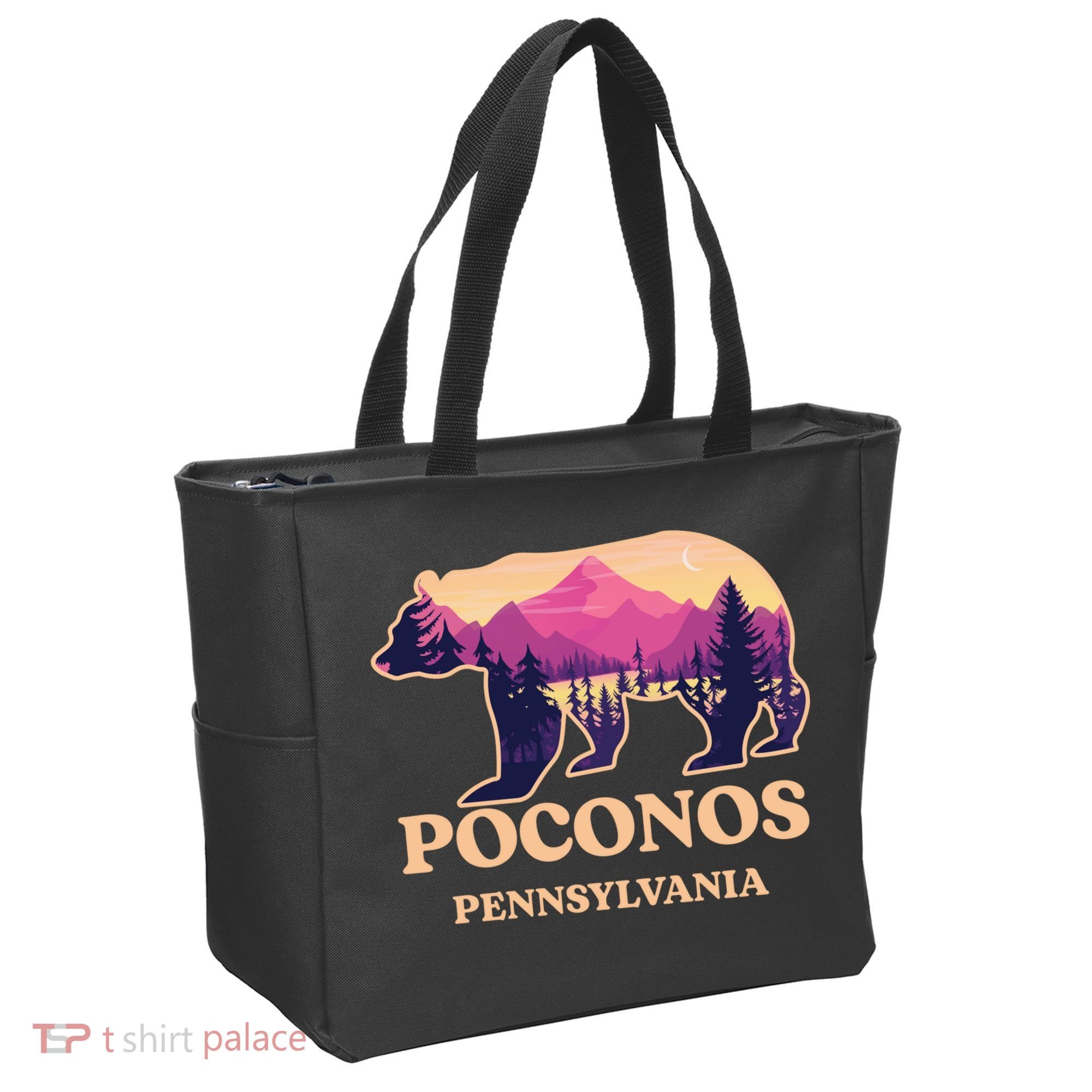 Poconos Mountains Pennsylvania Pa Bear Hiking Souvenirs Tote Bag