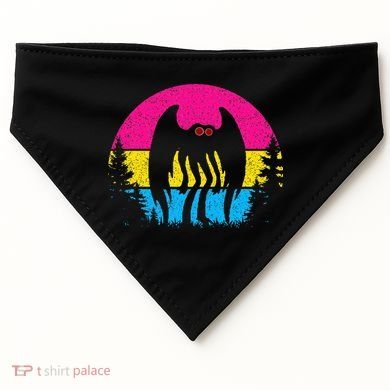 Pan Mothman Pansexual Pride Point Pleasant Cryptid USA-Made Doggie Bandana