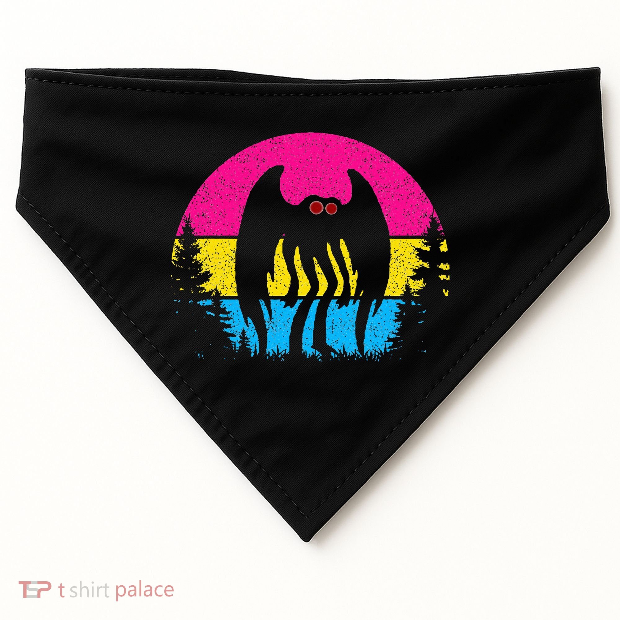 Pan Mothman Pansexual Pride Point Pleasant Cryptid USA-Made Doggie Bandana