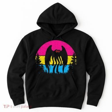 Pan Mothman Pansexual Pride Point Pleasant Cryptid Hoodie