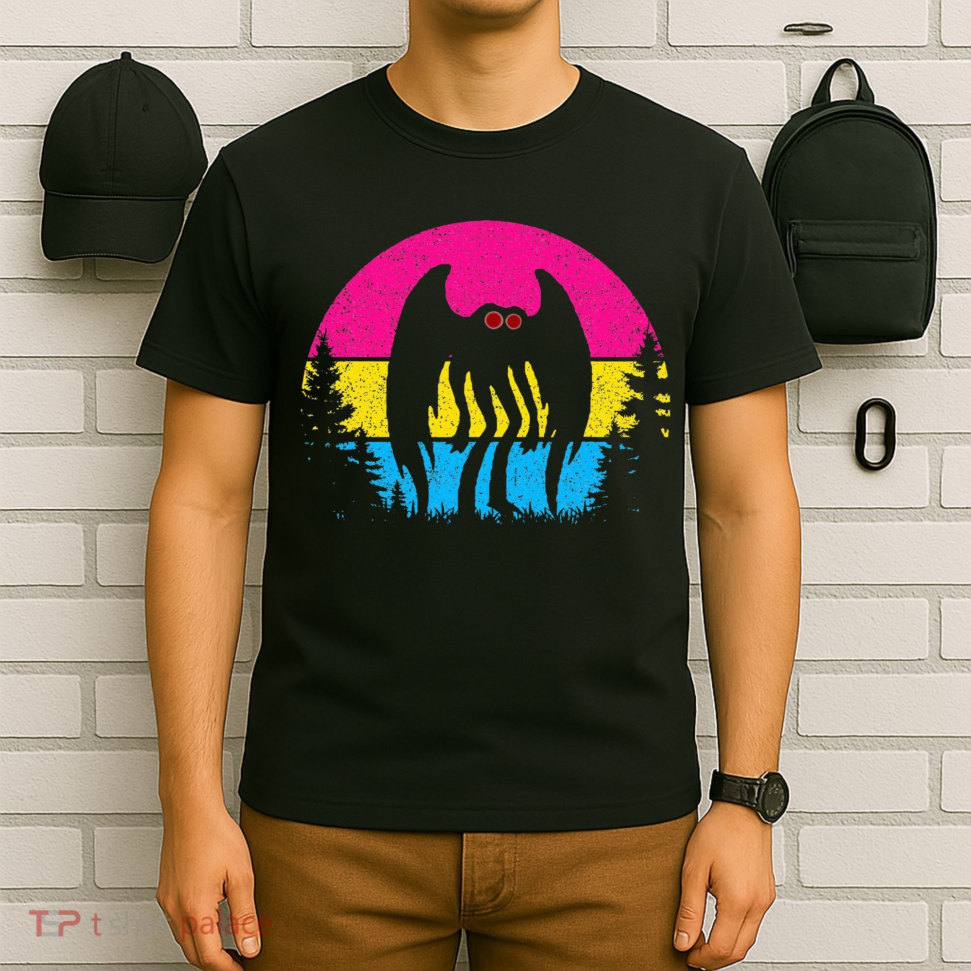 Pan Mothman Pansexual Pride Point Pleasant Cryptid T-Shirt