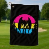 Pan Mothman Pansexual Pride Point Pleasant Cryptid Golf Towel thumb 1