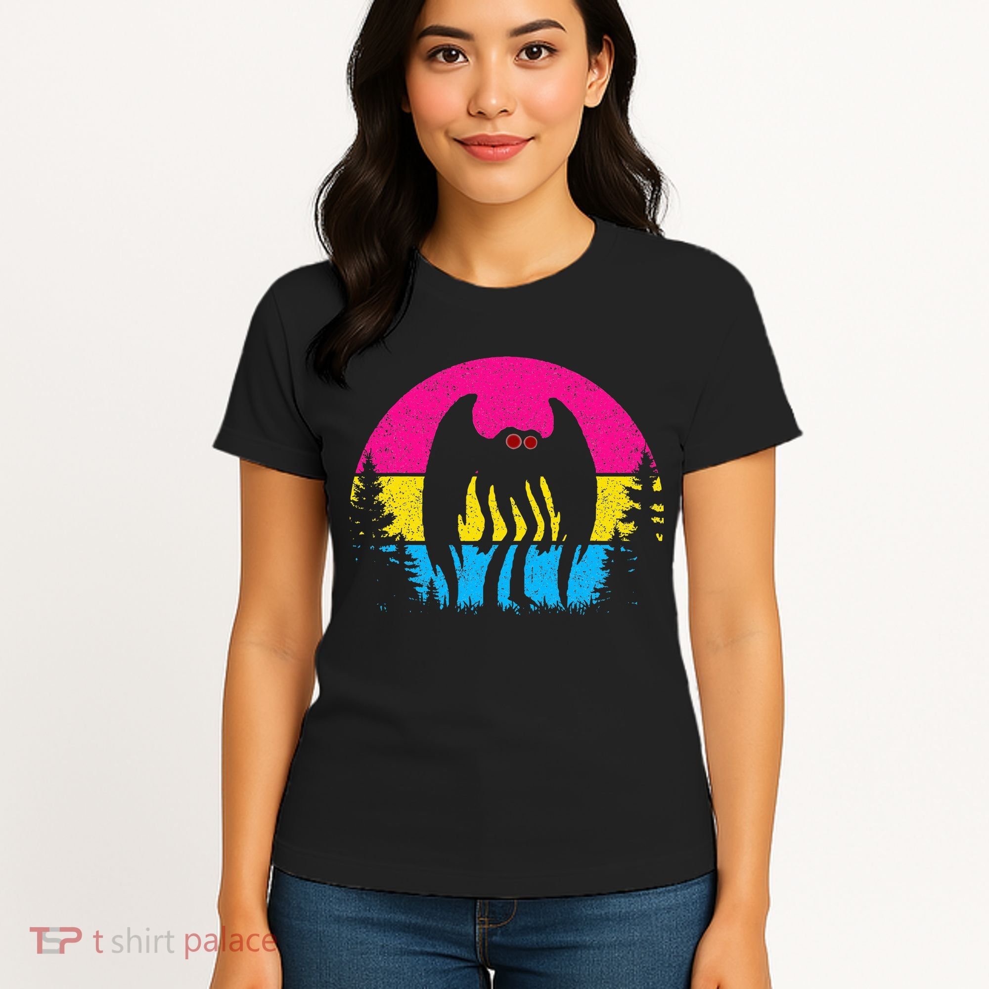 Pan Mothman Pansexual Pride Point Pleasant Cryptid Women's T-Shirt
