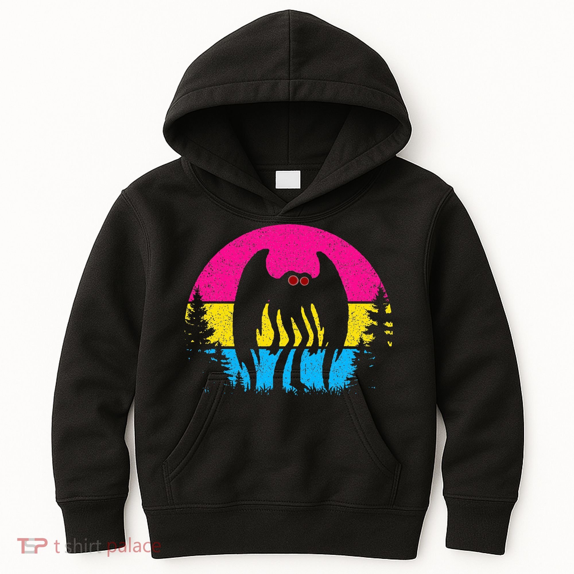 Pan Mothman Pansexual Pride Point Pleasant Cryptid Kids Hoodie