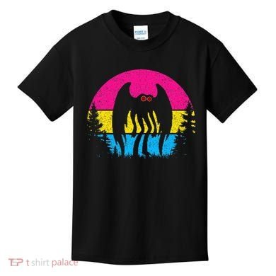 Pan Mothman Pansexual Pride Point Pleasant Cryptid Kids T-Shirt