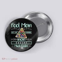 Pool Mom Pool Billiards Mother's Day Pool Player Button thumb 0